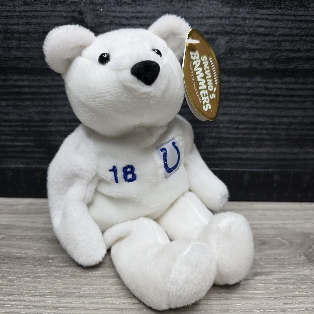 Vintage Salvino's NFL Bammers "PEYTON MANNING" #18 Beanie Bear, Mint Condition!